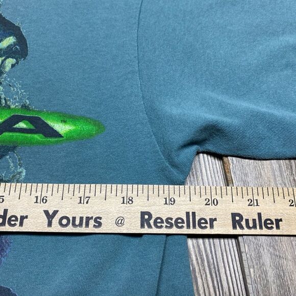 90s Vintage Made USA 1994 GODZILLA Promo KING OF THE MONSTERS T SHIRT YTH large - Picture 10 of 10